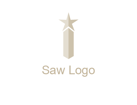 Magic stick forming letter i logo