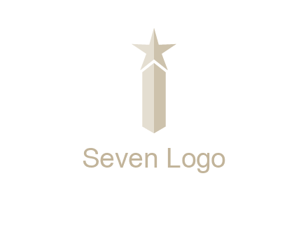 Magic stick forming letter i logo