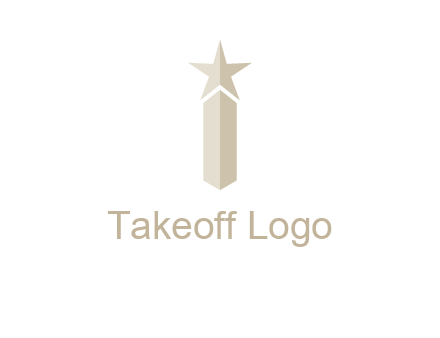 Magic stick forming letter i logo