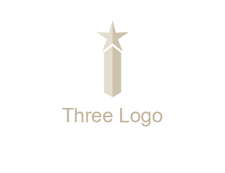 Magic stick forming letter i logo