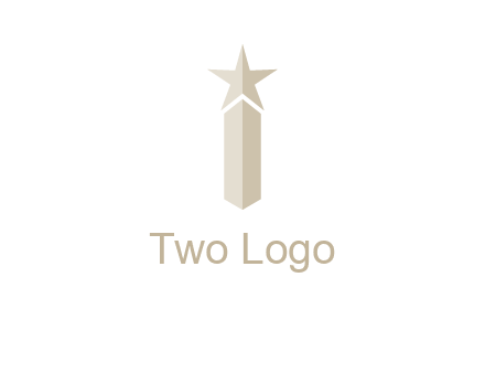 Magic stick forming letter i logo