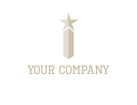 Magic stick forming letter i logo