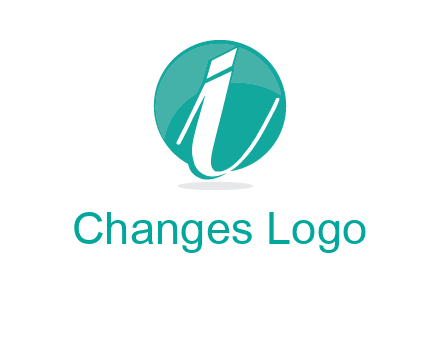 letter i placed in front of a circle logo
