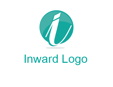 letter i placed in front of a circle logo