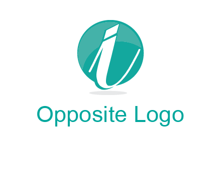 letter i placed in front of a circle logo