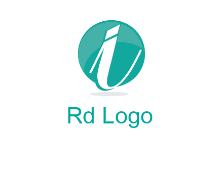 letter i placed in front of a circle logo