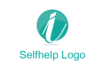 letter i placed in front of a circle logo