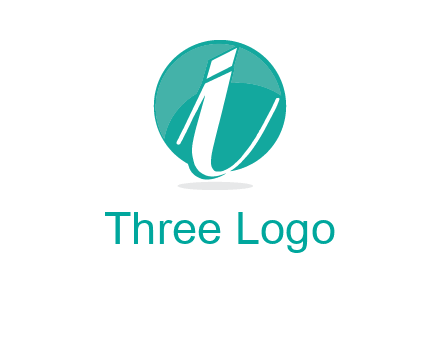 letter i placed in front of a circle logo