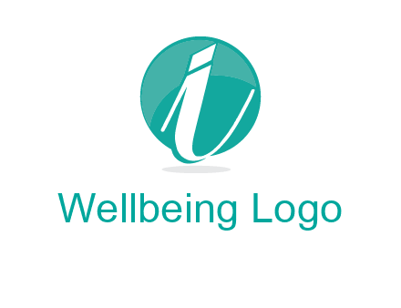 letter i placed in front of a circle logo