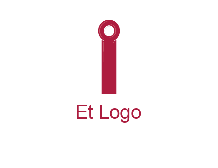network cable forming letter i logo