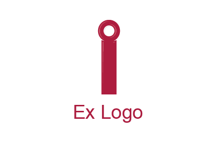 network cable forming letter i logo