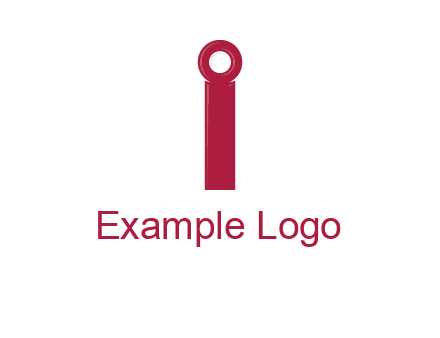 network cable forming letter i logo