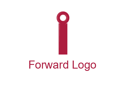 network cable forming letter i logo