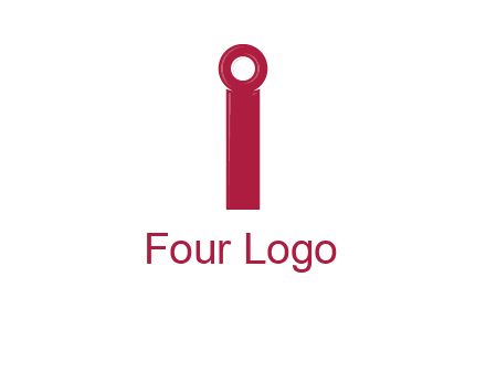network cable forming letter i logo