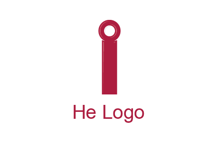network cable forming letter i logo
