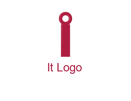 network cable forming letter i logo