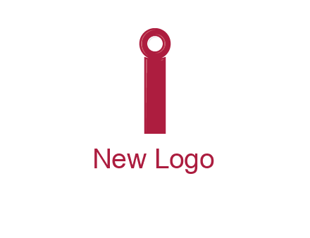 network cable forming letter i logo