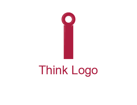 network cable forming letter i logo