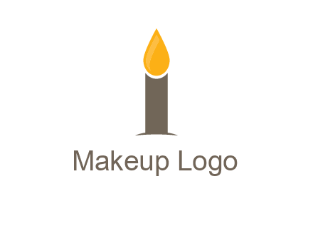 Candle merged with letter i logo