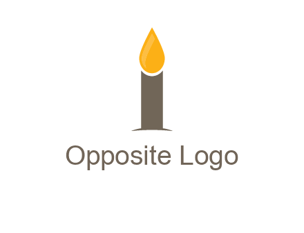 Candle merged with letter i logo