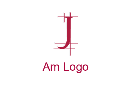 architectural lines in letter j logo
