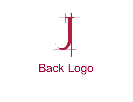 architectural lines in letter j logo