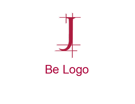 architectural lines in letter j logo