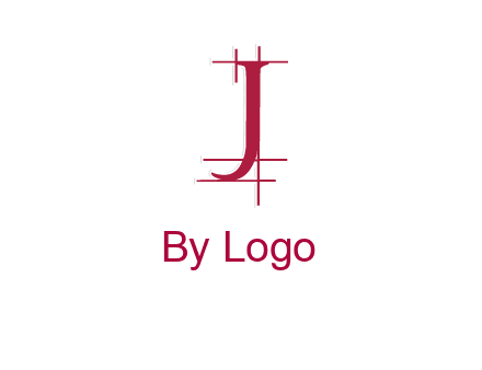 architectural lines in letter j logo