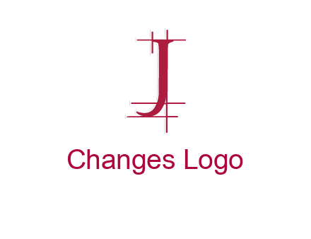 architectural lines in letter j logo