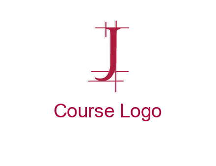 architectural lines in letter j logo