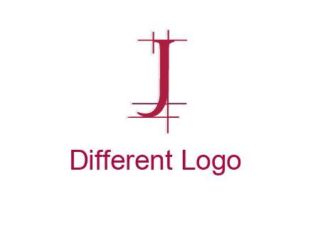 architectural lines in letter j logo