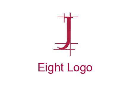 architectural lines in letter j logo
