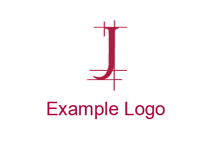 architectural lines in letter j logo