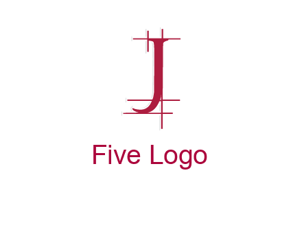 architectural lines in letter j logo
