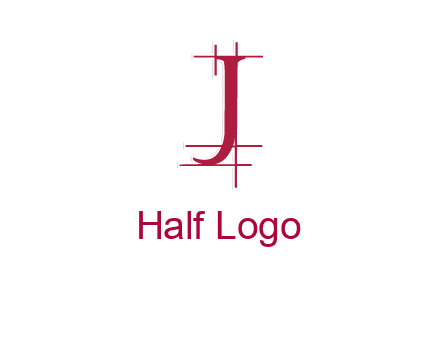 architectural lines in letter j logo