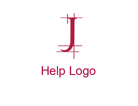 architectural lines in letter j logo