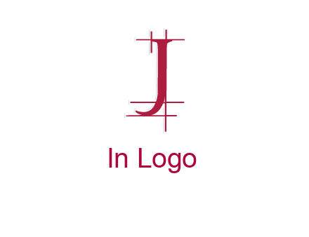 architectural lines in letter j logo