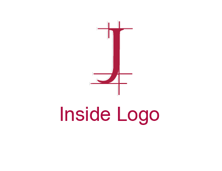 architectural lines in letter j logo