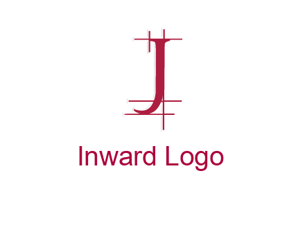 architectural lines in letter j logo
