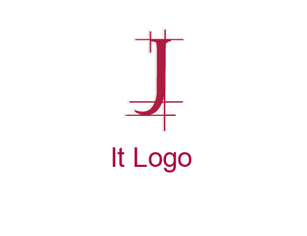 architectural lines in letter j logo
