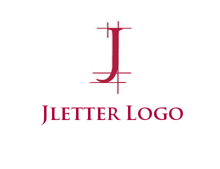 architectural lines in letter j logo