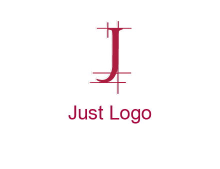 architectural lines in letter j logo