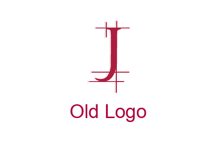 architectural lines in letter j logo