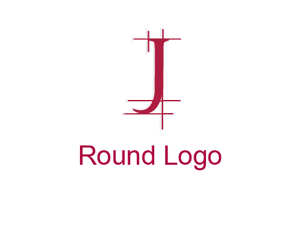 architectural lines in letter j logo