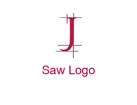 architectural lines in letter j logo
