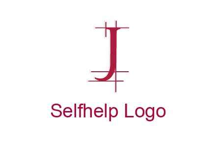 architectural lines in letter j logo
