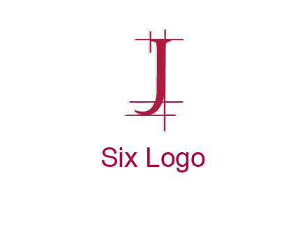 architectural lines in letter j logo