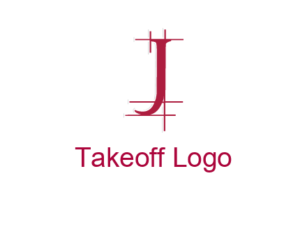 architectural lines in letter j logo