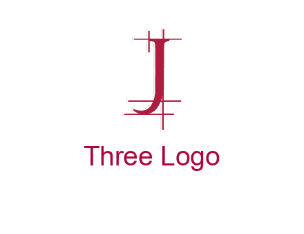 architectural lines in letter j logo