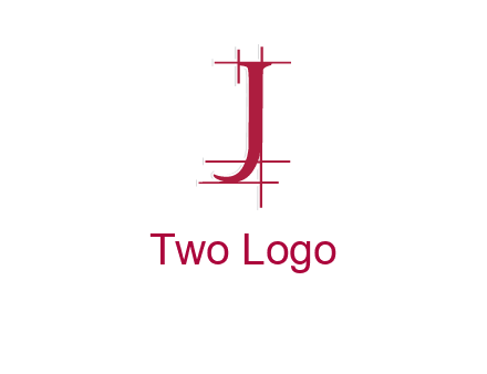 architectural lines in letter j logo